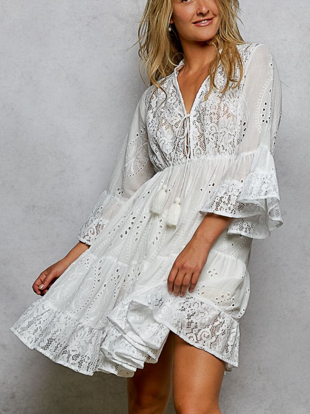 POL CHINA COLLARD DRESS